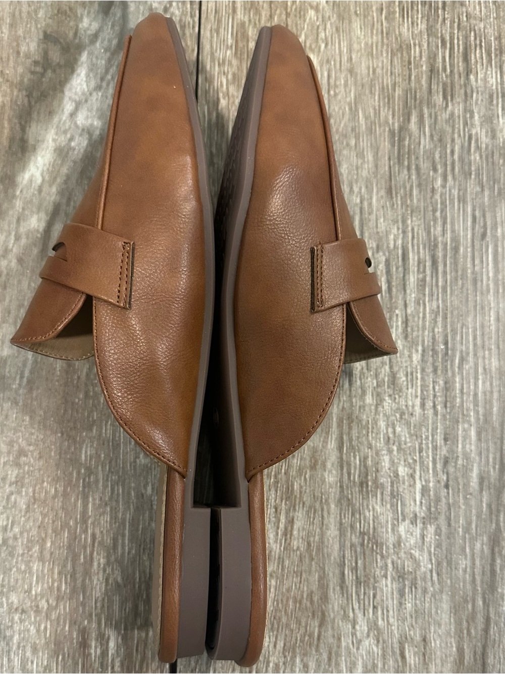 Women's Slip-OnPointy-toe Penny Loafer Mules in Brown, NWOB, Size 9 - Picture 3 of 8